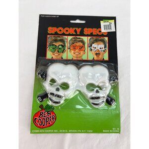VTG Halloween Mask Ben Cooper costume Skull Crossbones Spooky Specs glasses